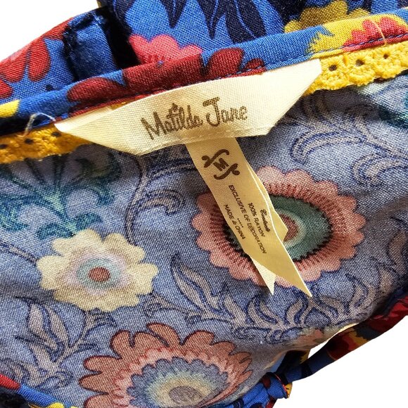 Matilda Jane Blue Floral‎ Dress Size M Excellent Condition - Picture 3 of 5